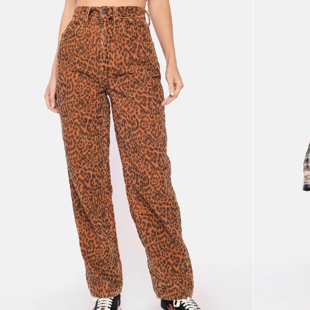 BDG Leopard Print Corduroy Boyfriend Jeans